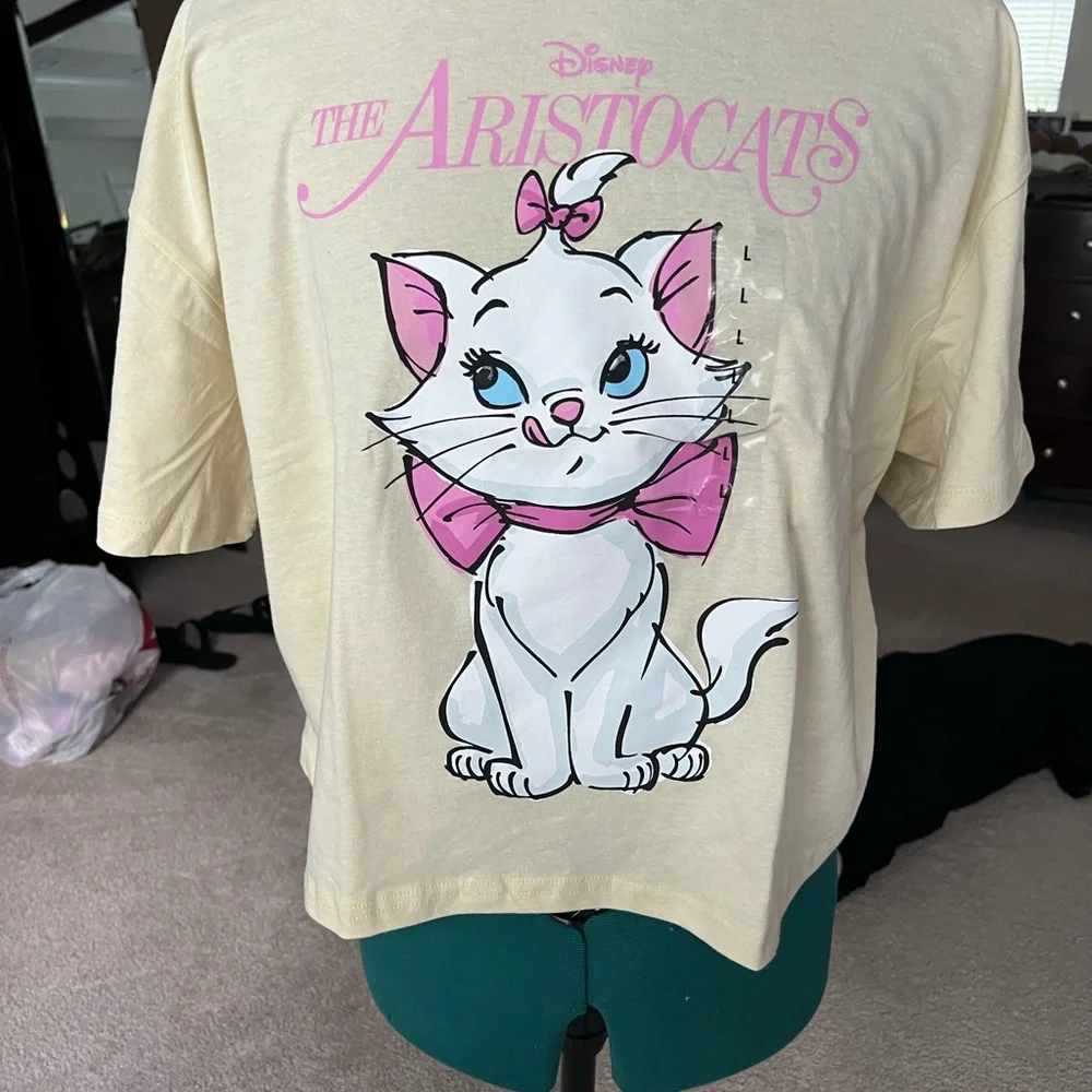Disney Aristocats Marie T-Shirt - Cream & Pink